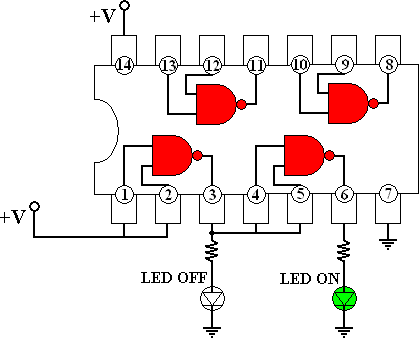 Simple circuit made with 7400 IC