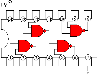 Internal Diagram of 7400 IC