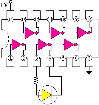 7404 Hex Inverter Circuit