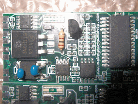 A finished 4 layer circuit board